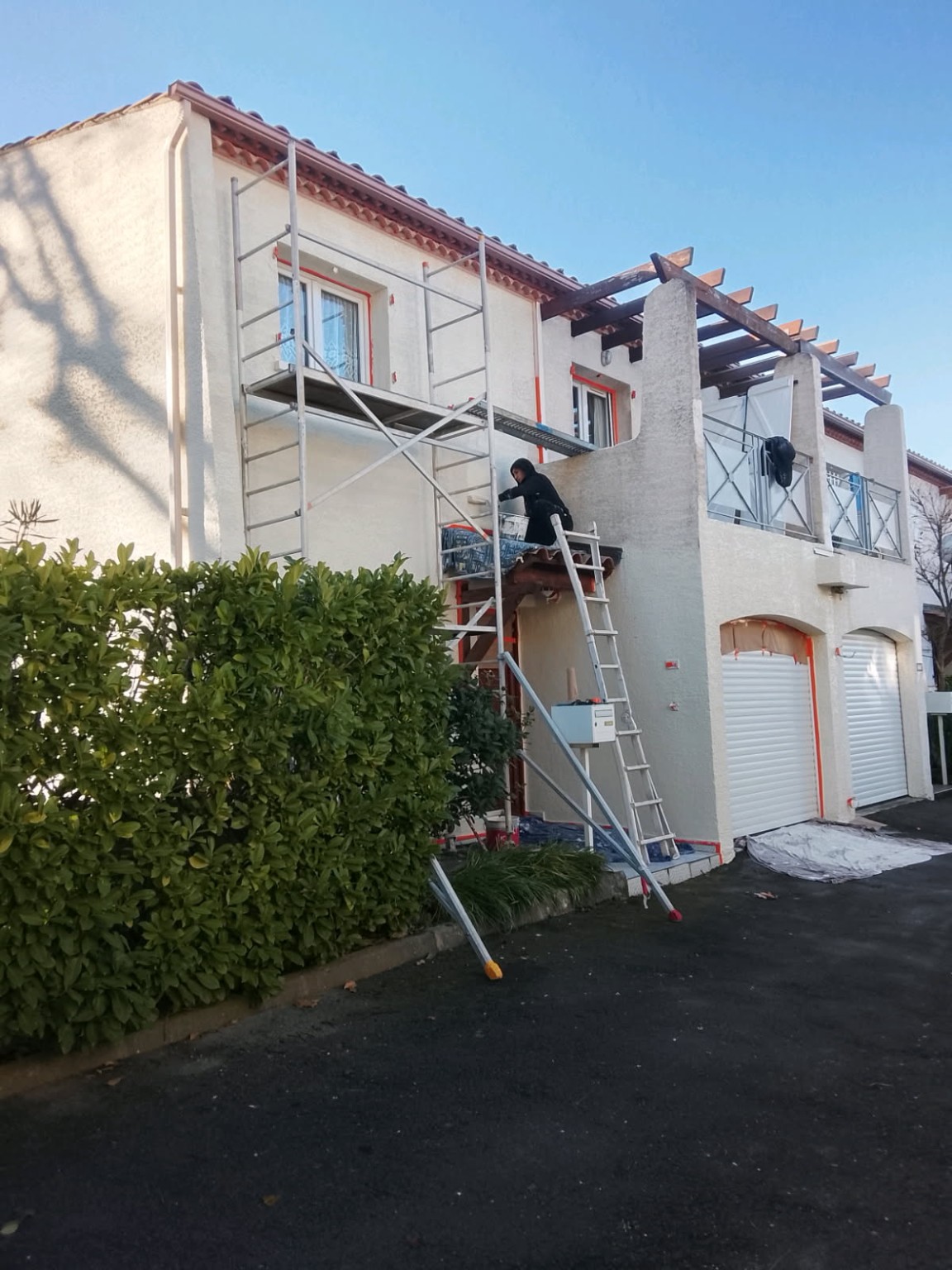 Façade de maison avant travaux de peinture à Castelnau-le-Lez