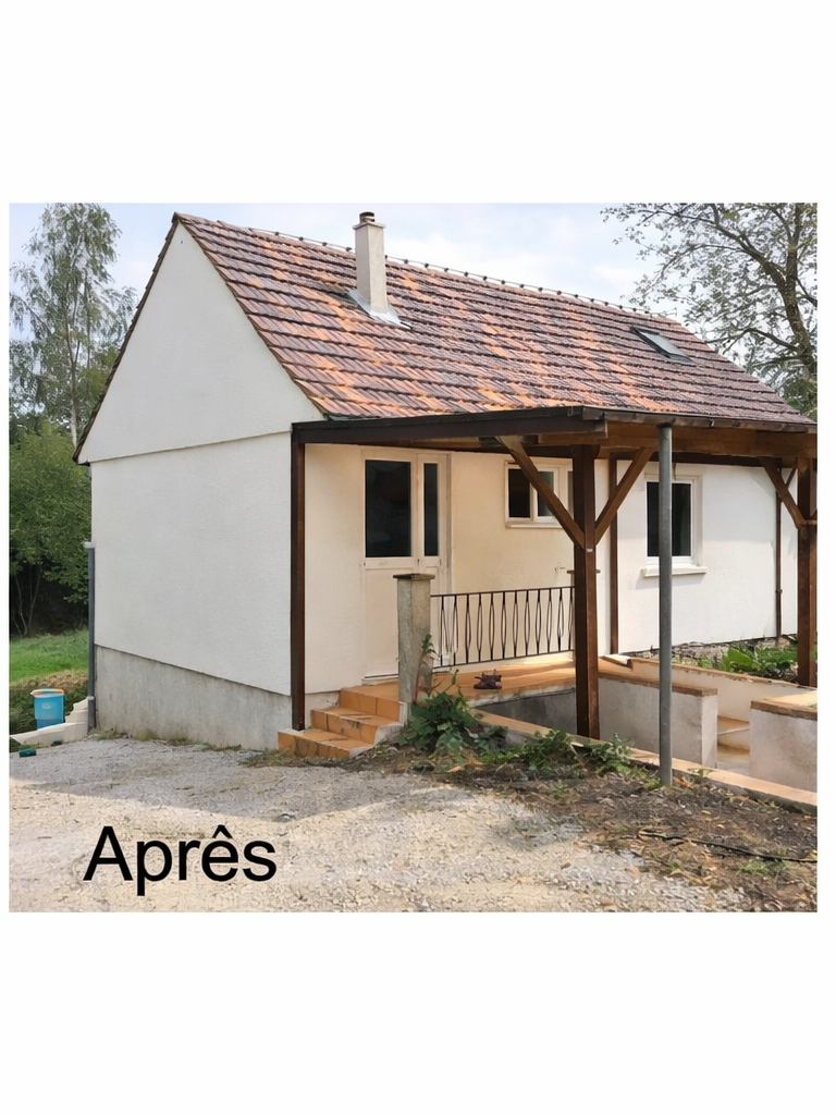 Façade rénovée après peinture par artisan peintre à Calvisson