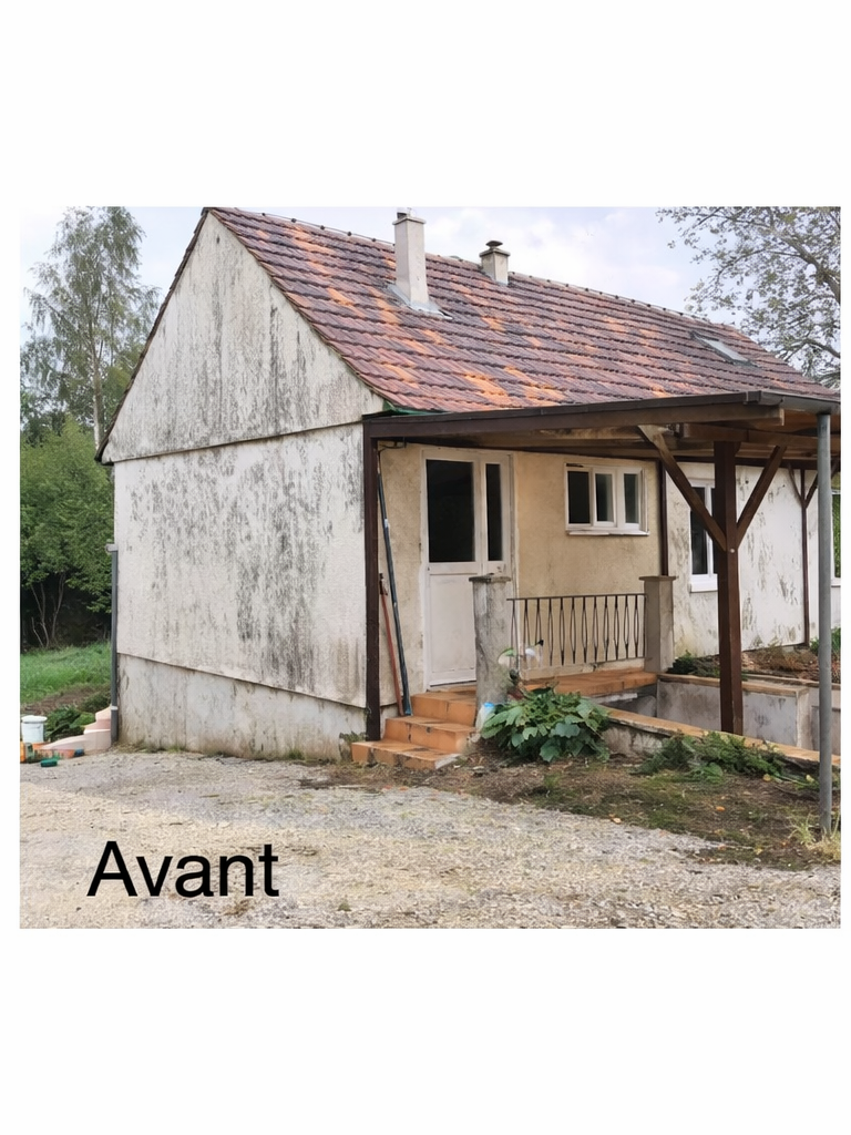 Façade maison avant travaux de peinture à Calvisson