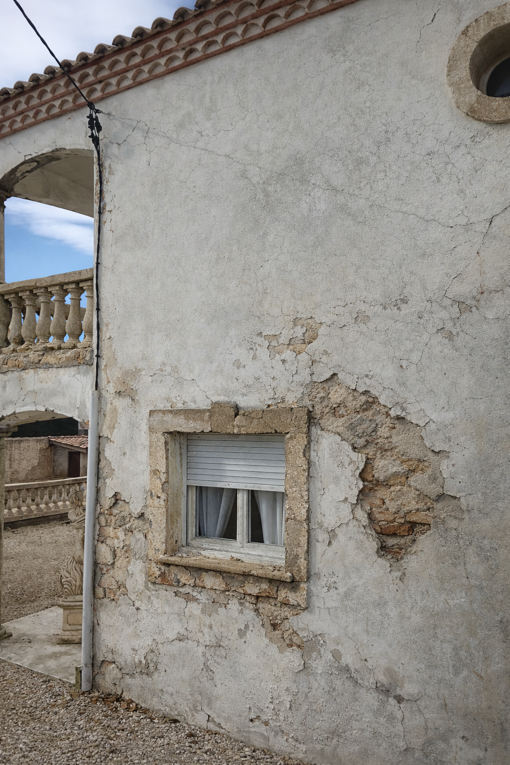 Façade maison avant rénovation à Vergèze